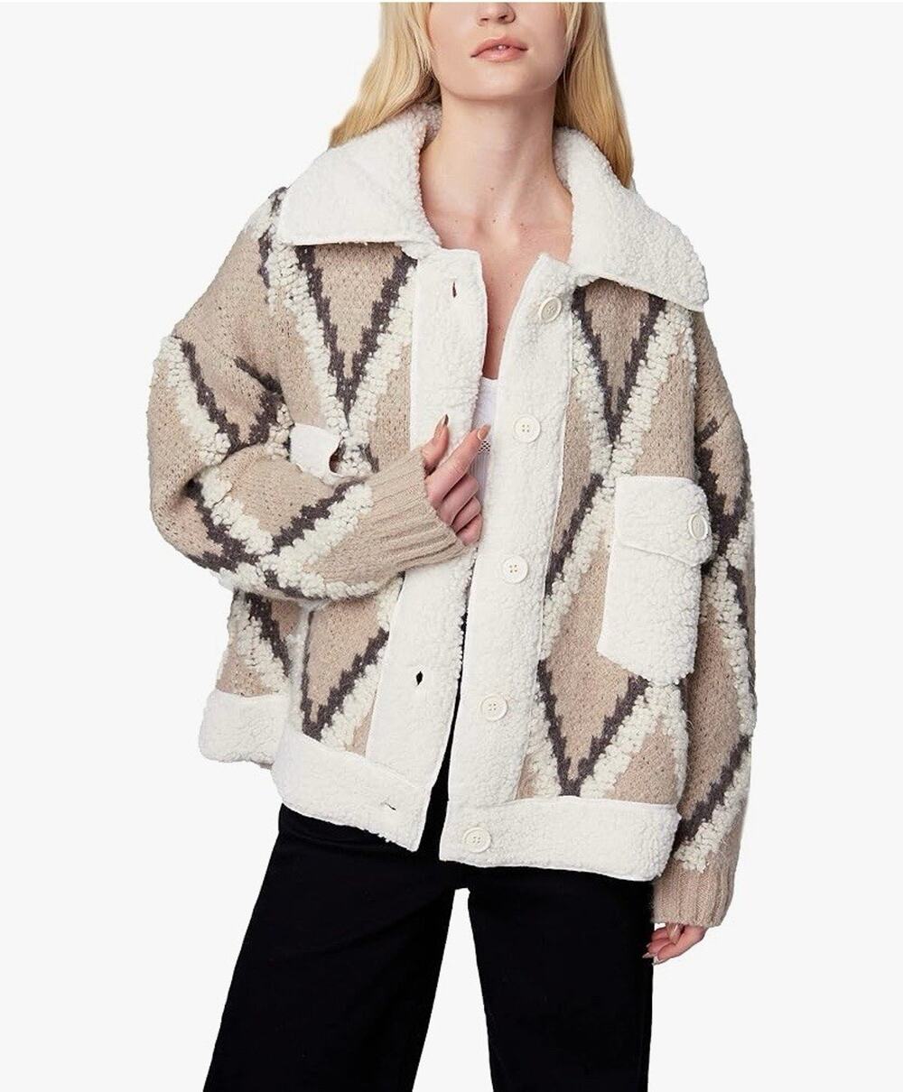 Blank NYC In The Cards Sherpa Sweater Size XS